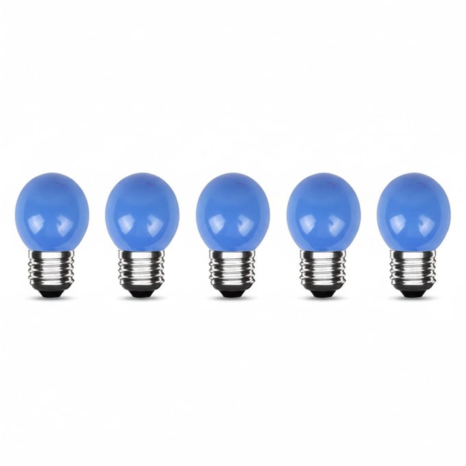 LED Kogellamp E27 Blauw - 300 lumen - 3W - IP20 - G45 - 230V - 5 stuks