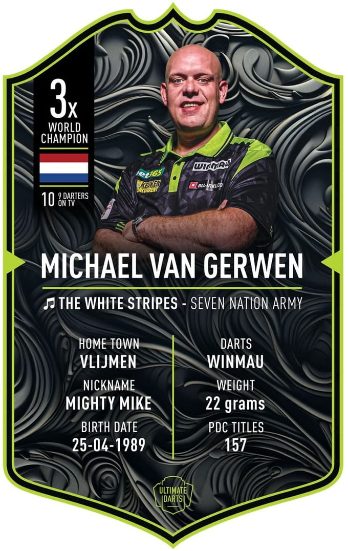 Ultimate Card - Michael van Gerwen - 2025 - 37x25 cm