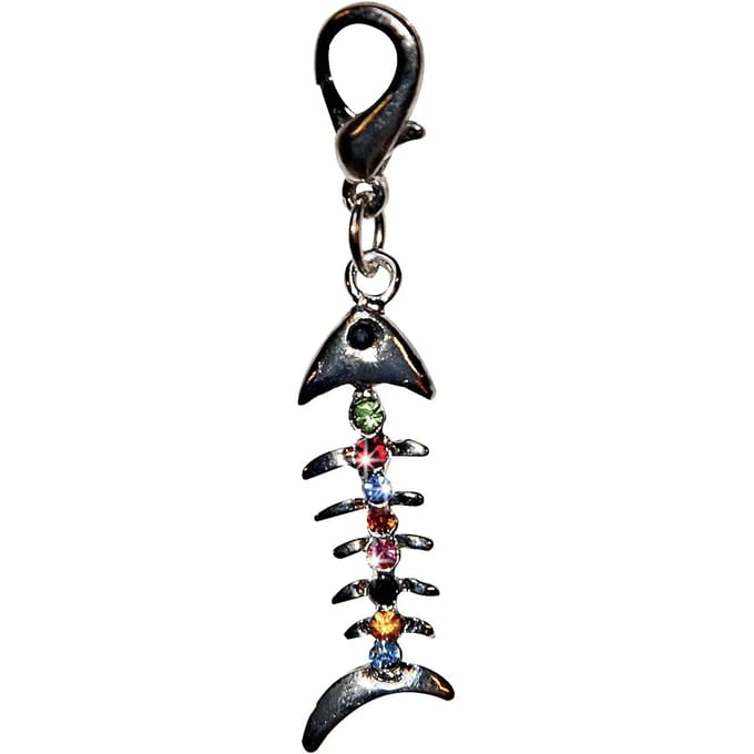 Pendentif vislijn met strass Vivog
