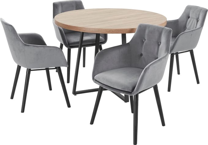 Anja&Bradford-Eetset - 110 cm - Grijs