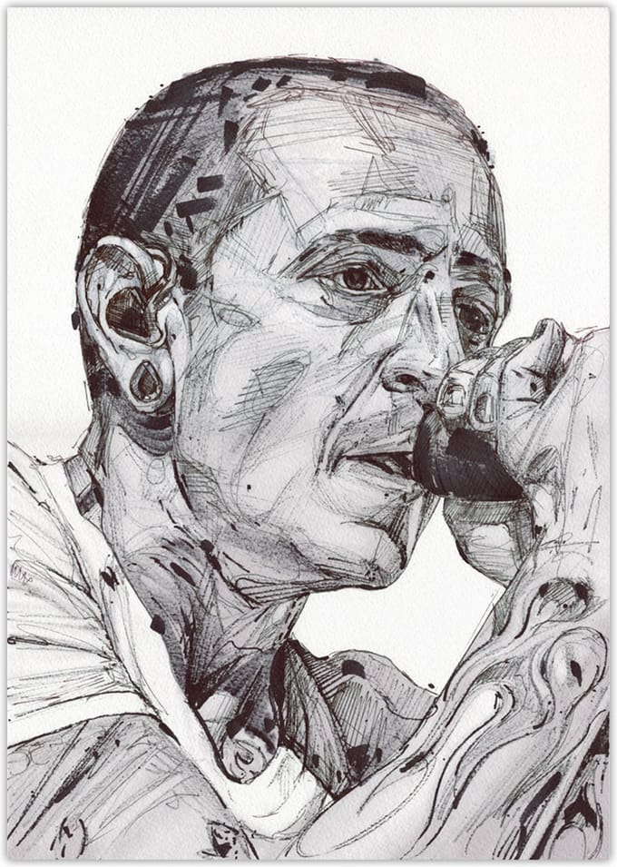 Chester Bennington - poster - 30 x 40 cm