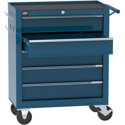 HBM gereedschapswagen 5 laden, 62 cm, blauw