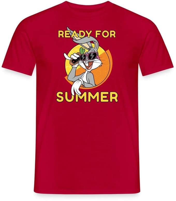 Looney Tunes Bugs Bunny Ready For Summer T-Shirt Heren