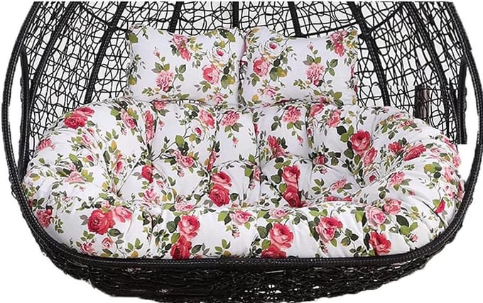 Schommelstoel Kussen - Hangmat Kussen - Buiten Ontspannen - Extra Dikke Vulling - 150x110cm - Bloem E