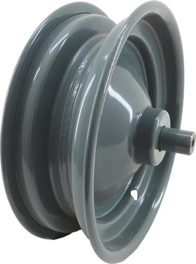 Kruiwagen velg - 8 Inch - 8" - 15cm as - M10 - Grijs