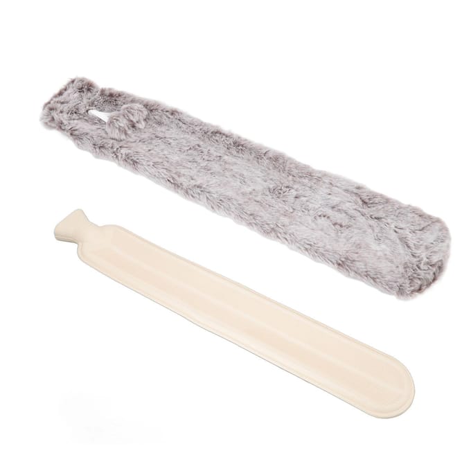 2000ML Hand Warm Waterzak Explosieveilig Rubber Pluche Warmwaterkruik voor Winter gray