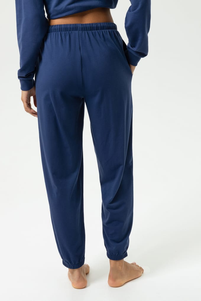 pyjamabroek met elastische beenboorden model 'Solid Love'