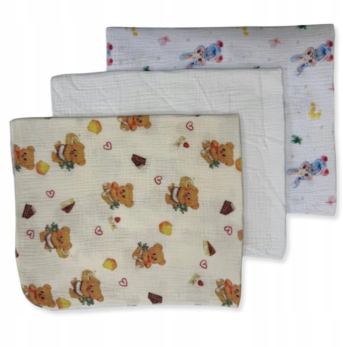 Dartomik - Mini Muslin Luiers - 38x38 cm - Zacht en Ademend - 3-pack
