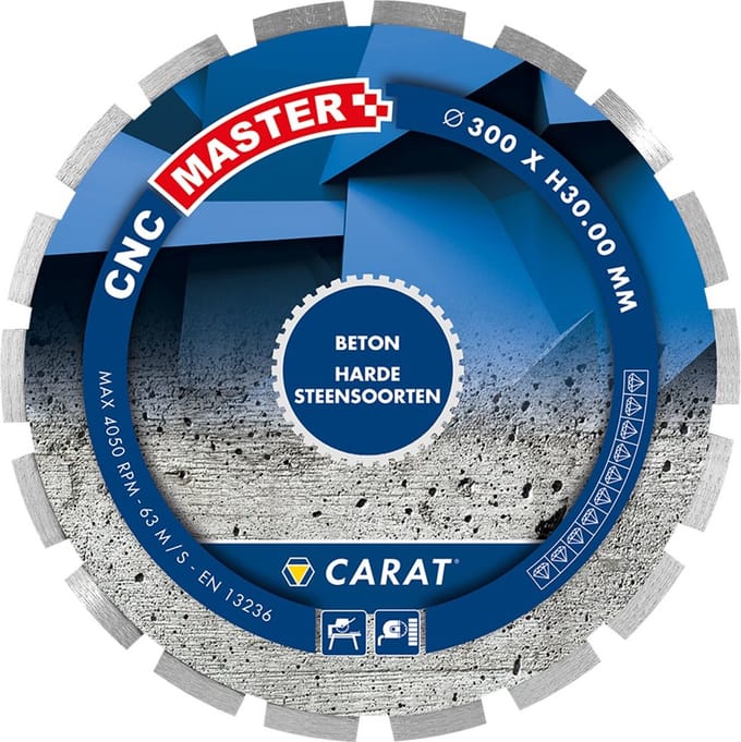 Carat Diamantzaag beton CNCM Ø 300 mm, asgat 30,00 mm - CNCM300500