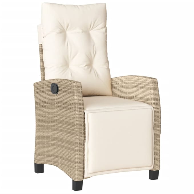 vidaXL - 5-delige - Tuinset - met - kussens - poly - rattan - beige