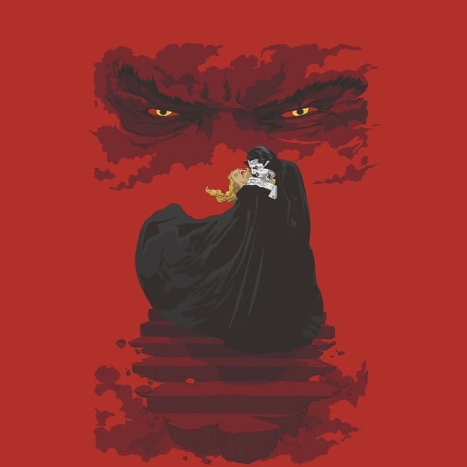 Universal Monsters Dracula Illustrated T-shirt - Rood - M