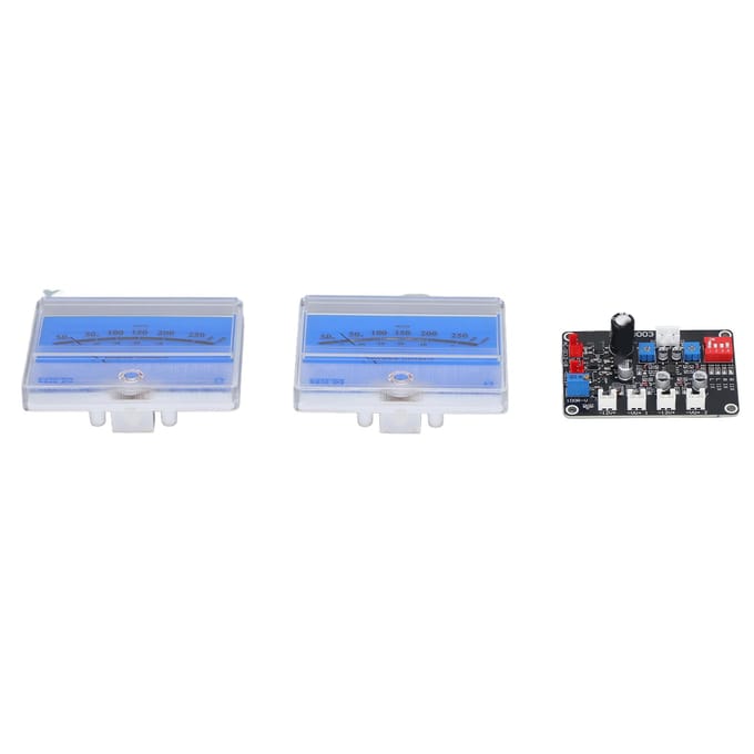 VU-mètre Opération Facile ABS Rétroéclairé Réglable Largement Utilisé VU-mètre avec Carte Pilote pour DIY Maison blue