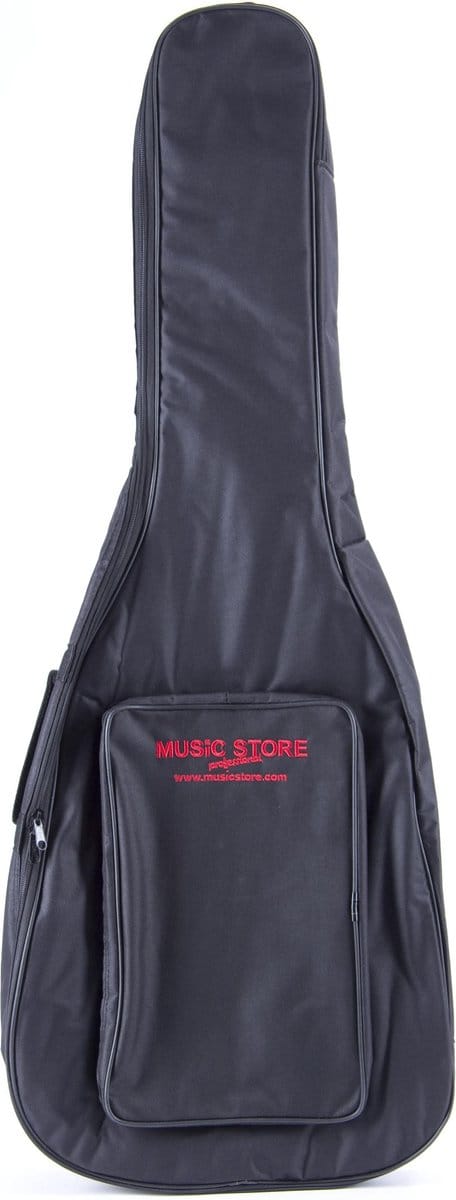 MUSIC STORE "Basic" Gigbag Western gitaar zwart/rood Logo - Tas voor akoestische gitaren