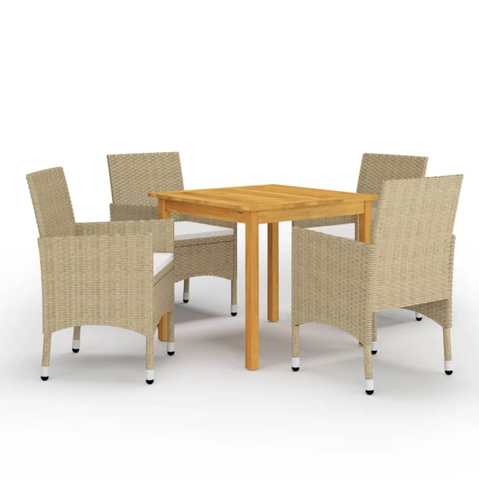 vidaXL - 5-delige - Tuinset - beige