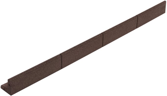 21,6 m flexibele gazonrand - 18x1,2 m - bruin - incl. hamer