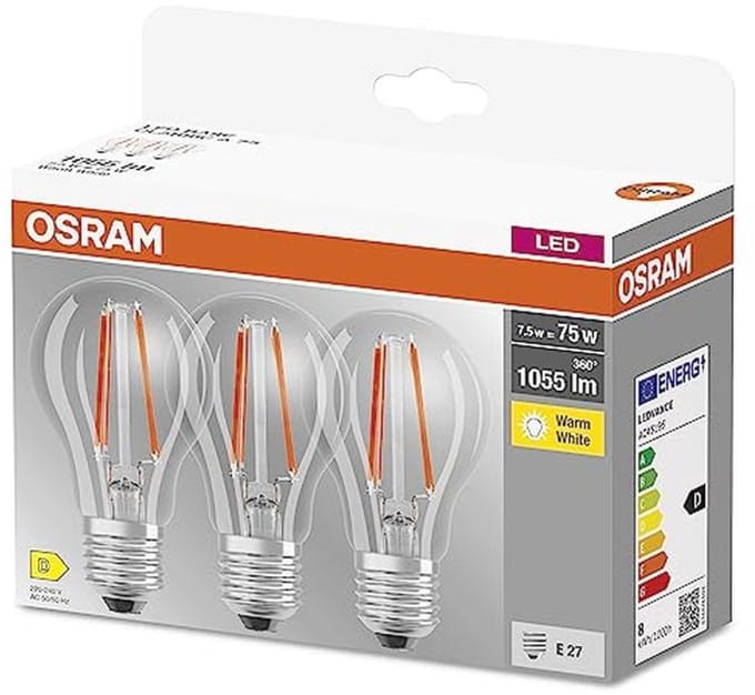 LED Lamp E27 Warm Wit 2700K 7.50W Dimbaar Vervanging voor 75W Gloeilamp Set van 3