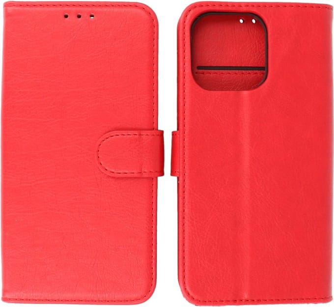 iPhone 14 Pro Max Hoesje Book Case Telefoonhoesje Rood
