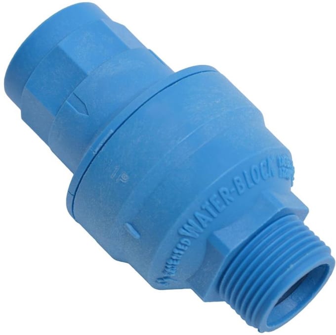 Sanivesk - Waterslot - 3/4" BI - blauw - tegen lekkage bij wasmachine