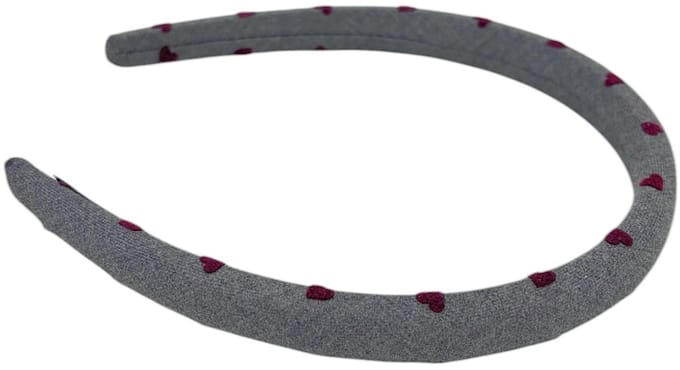 Hartjes Haarband - Grijs | Polyester | Fashion Favorite