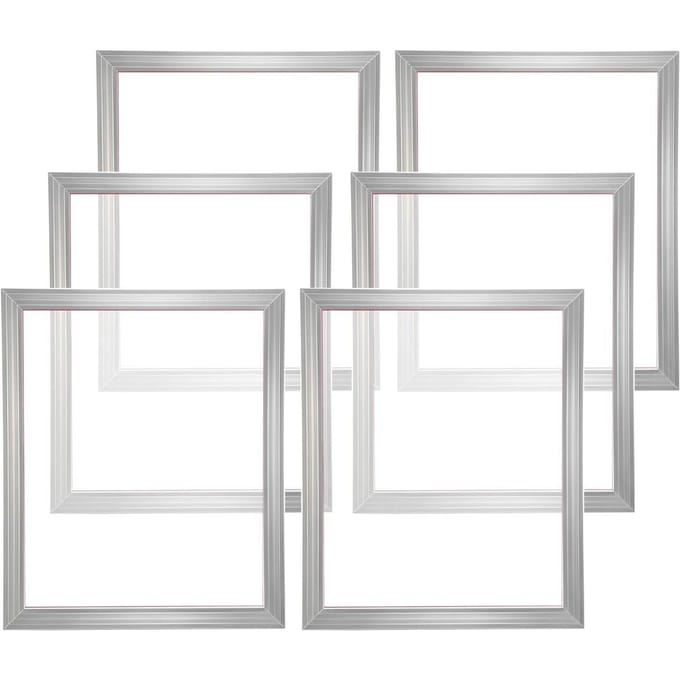 Kit d'impression sérigraphique Cadre de sérigraphie 20x24 pouces Maille 110 Count 6 pièces