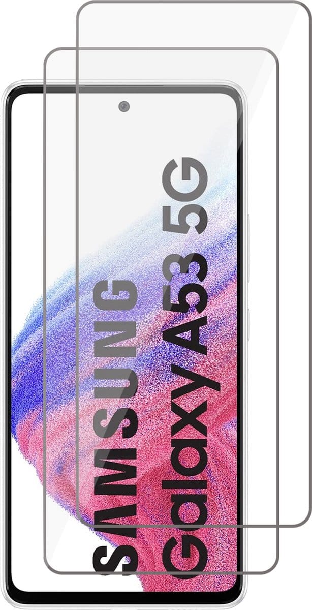 Screenprotector geschikt voor Samsung Galaxy A53 - Gehard Glas Beschermglas Tempered Glass Screen Protector - 2 Stuks
