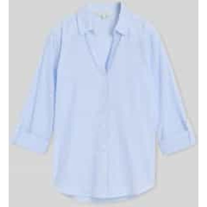 relaxed fit overhemdblouse van puur katoen