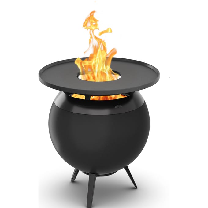 Höfats - MOON 45 geheel zwarte plancha grillset laag