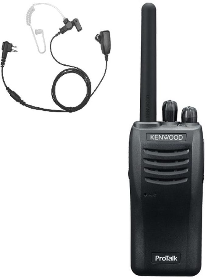 TK-3501E ProTalk® portofoon met beveiligingsoortje en tafellader - Security -