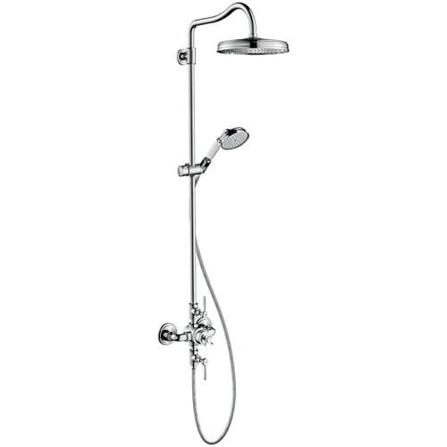 AXOR Montreux Showerpipe with thermostat and 1jet overhead shower 16572000