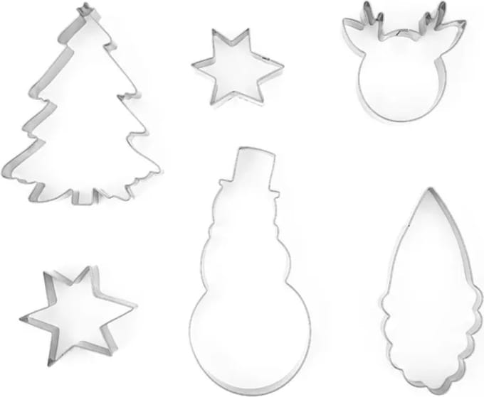 Fiestas Guirca - Koekjes bakvormen kerst (6 stuks)