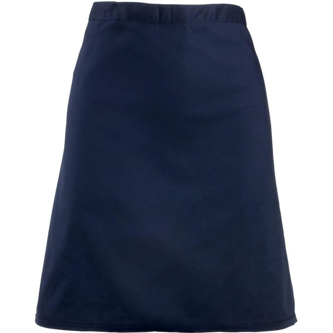 Premier Unisex Volwassenencollectie Halflang Taille Schort (Marine)