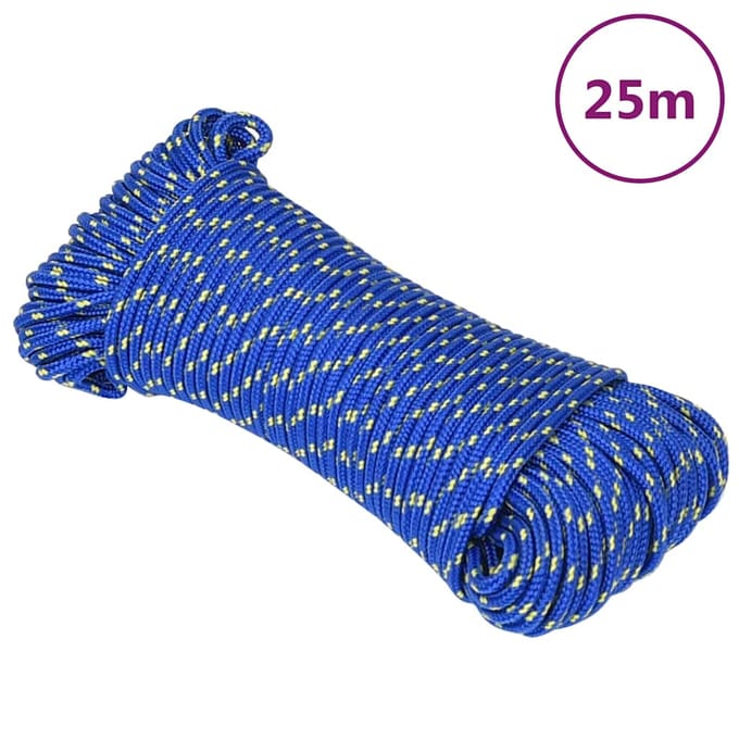 vidaXL - Boottouw - 4 - mm - 25 - m - polypropyleen - blauw