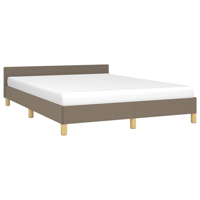 vidaXL - Bedframe - zonder - matras - stof - taupe - 140x190 - cm