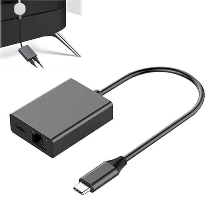USB-C Ethernet-adapter 1000 Mbps met 100 W Opladen - Ideaal voor Streaming & Gaming