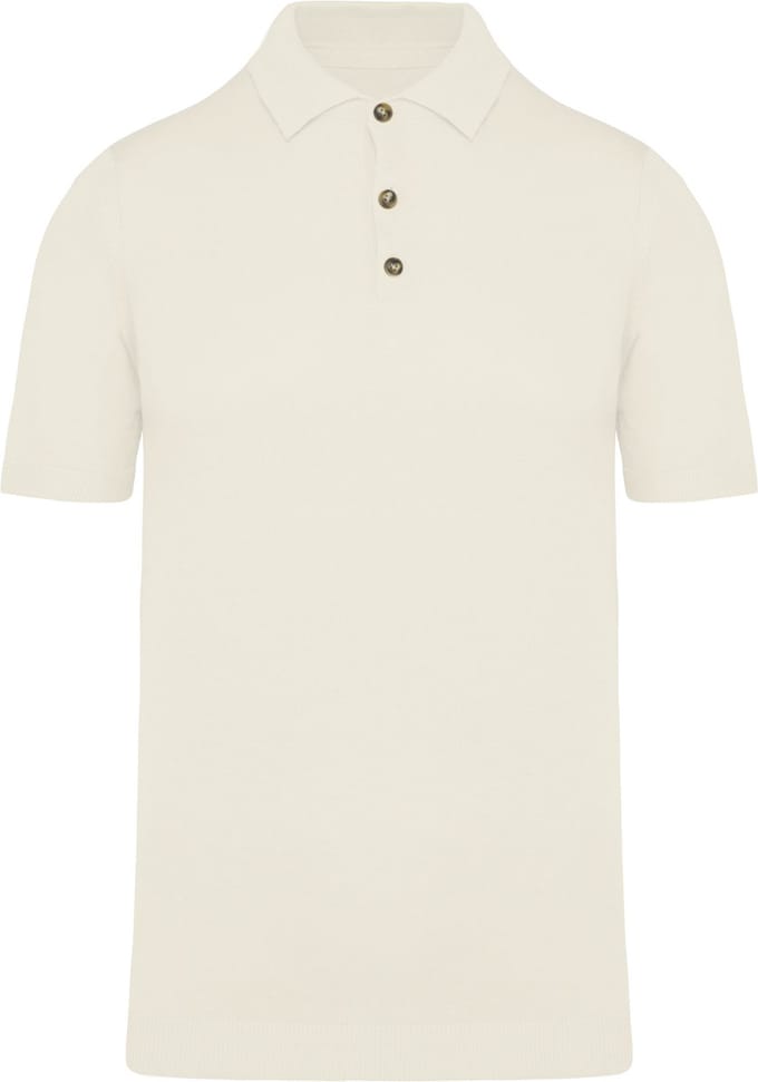 Spasso Ecologische tricot herenpolo SP203 - Ivory - M