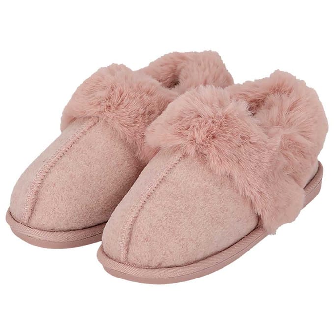 Morethansocks - Instap Sloffen Dames - Vilt - Roze - 41/42