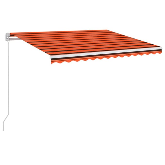 vidaXL - Uitschuifbare - luifel - Oranje - en - Bruin - 350 - x - 250 - cm