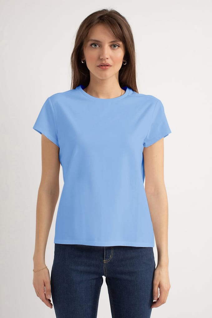 Josephine & Co Harper Ss T-shirt Light Blue Größe: S | Hemden Outlet | Damen | Blau