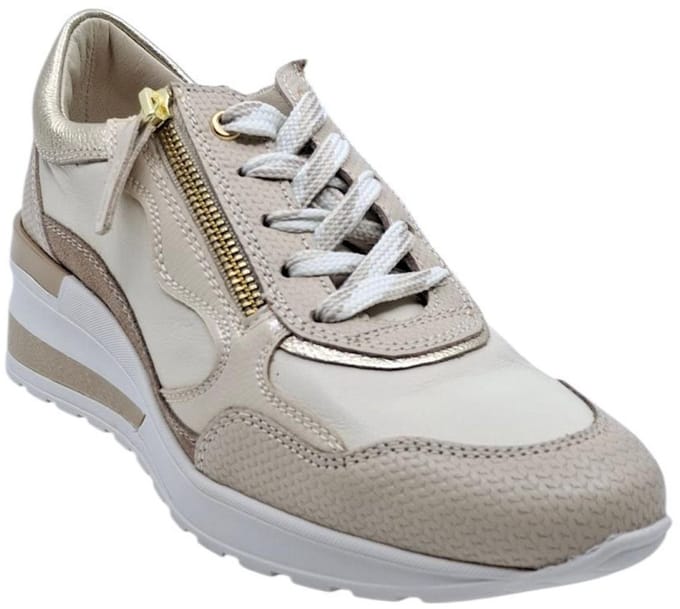 DL Sport 6999 Trevia Beige | Sneaker met sleehak