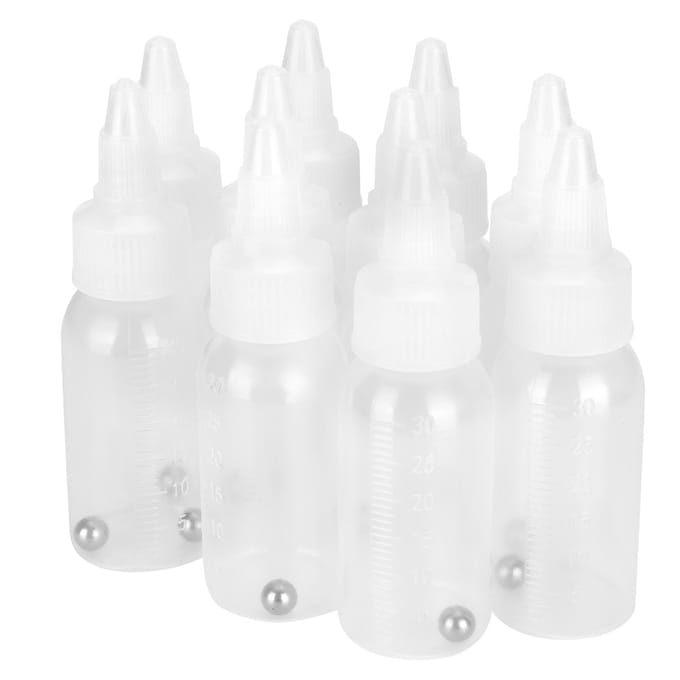 30ml Lege Verffles Corrosiebestendig Knijp Pigment Condiment Container met Schaal white