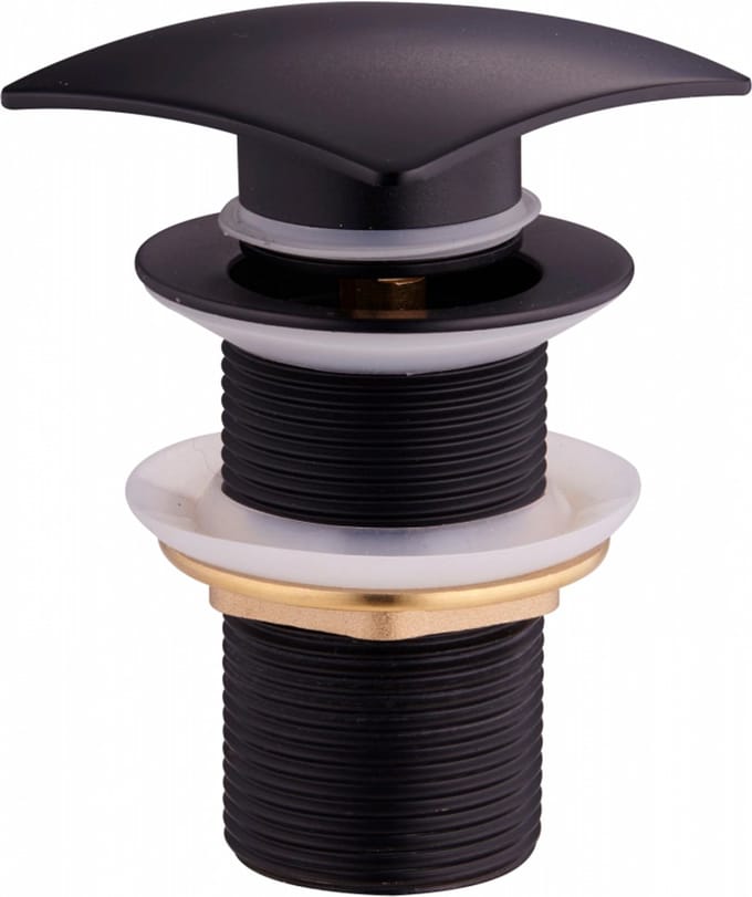Mexen click-clack vierkante plug, zwart - 79916-70