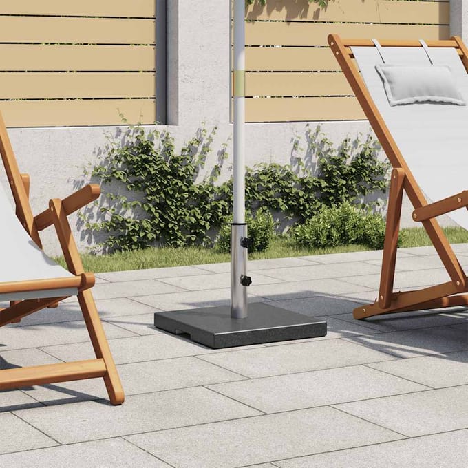 vidaXL - Parasolvoet - vierkant - 20 - kg - graniet - zwart