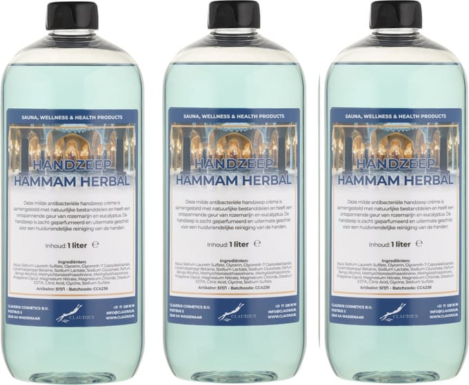 Handzeep Hammam Herbal 1 liter - set van 3 stuks