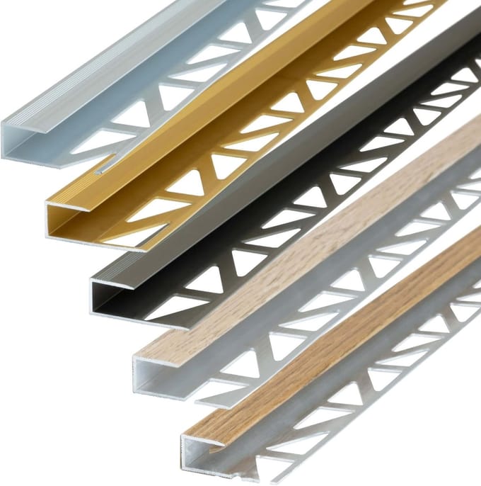 Overgangsprofiel eindprofiel 100 cm voor 8 mm dekdikte - Aluminium Goud