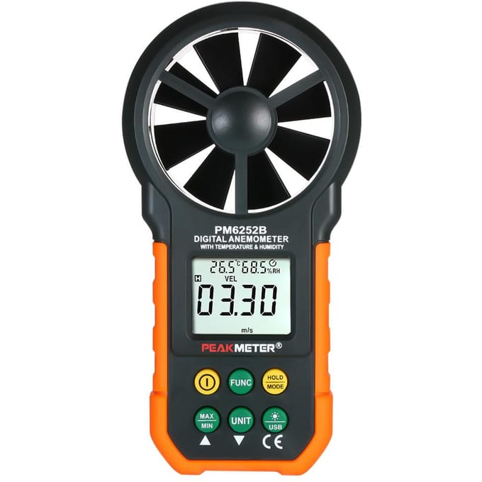 PEAKMETER anémomètre numérique multifonction compteur de vitesse du vent professionnel LCD anémomètre numérique Air