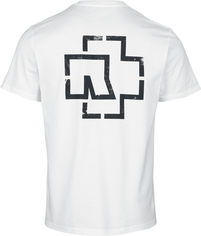 Rammstein T-shirt - Schwarzer Balken - S tot 5XL - voor Mannen - wit