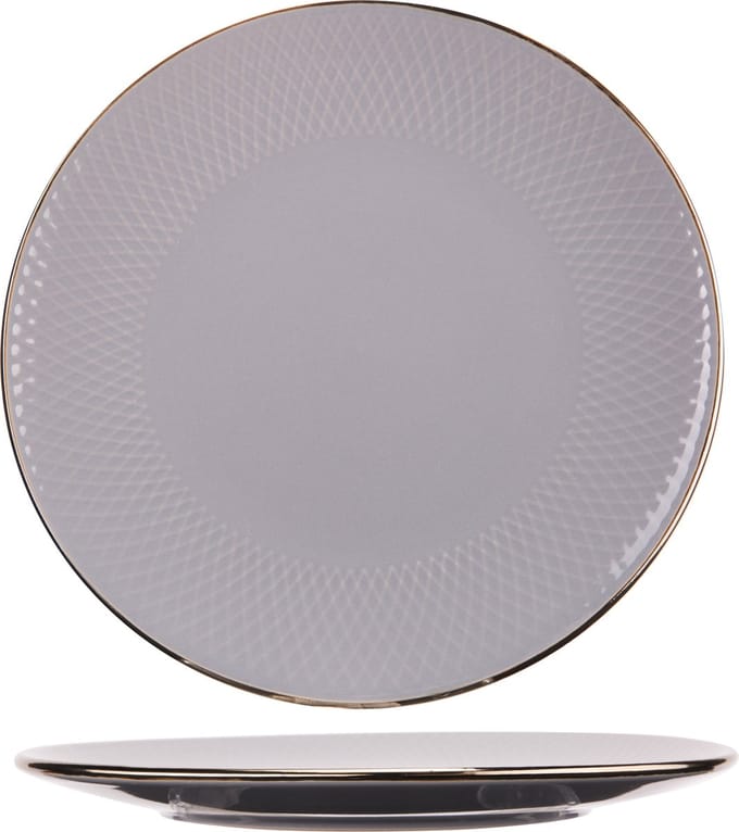 Cosy&Trendy Ravenna Plat Bord Grey - Ø 27,2cm x 5cm