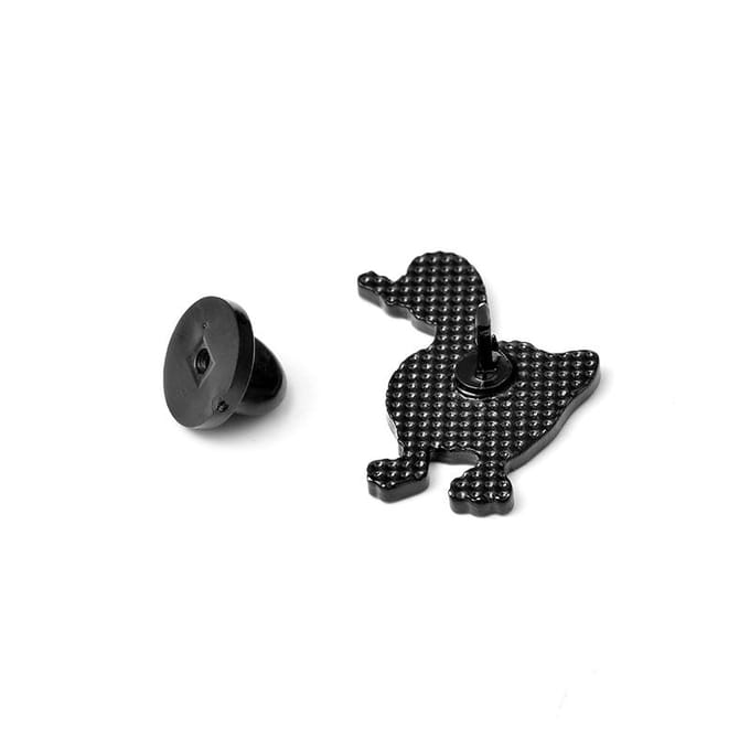 Stoute Gans Emaille Broche, Cartoon Dier Vormig Badge, Tas Revers Accessoire, Creatief Sieraden Cadeau wit
