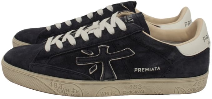 Premiata Steven Sneakers - Suède - Heren - Blauw - Maat 41