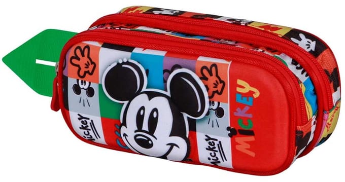 Karactermania - Disney - Mickey Mouse - Mood - 3D Pennenzak - Potloden Etui met Dubbele Rits - Pennenetui